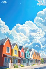 Wall Mural - Colorful Houses Row