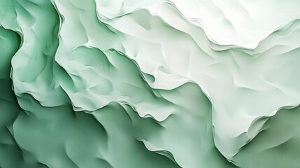 Wall Mural - Abstract Green Waves