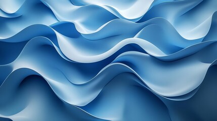 Wall Mural - Blue Abstract Waves