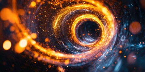 Wall Mural - Spiral Shaped Object on Dark Background