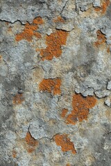 Canvas Print - Rock with orange lichens