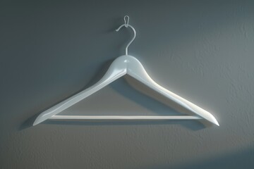 Wall Mural - A white hanger hung on a wall