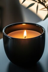 Sticker - Candle in a black bowl