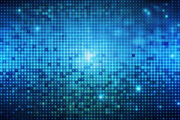 Wall Mural - abstract blue background with circles and squares pattern