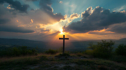 Wall Mural - calvaro, cross, salvation