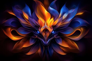 Mesmerizing, abstract digital artwork with intricate fractal patterns and vibrant colors, high-quality, contemporary