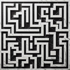 Maze patternle background. 3d rendering. Computer digital drawing