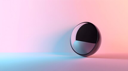 A minimalist time machine concept featuring a smooth, rounded shape, seamlessly blending into a light solid color background