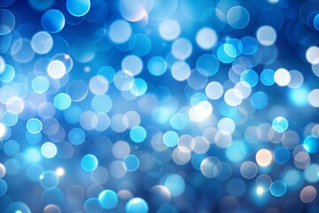 Wall Mural - abstract blurred blue bokeh light background