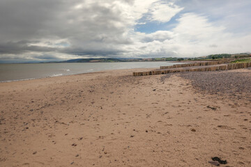 Beach in the medieval village of Dunster, Somerset, UK