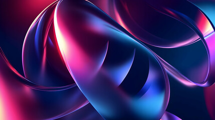 Wall Mural - Futuristic abstract background with smooth gradients and lights