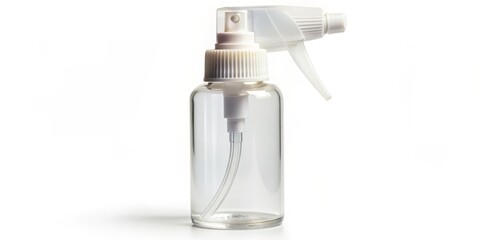 Empty Plastic Spray Bottle Mockup on White Background, bottle, spray, mockup