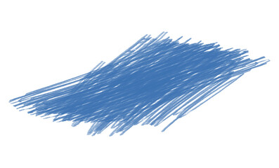 Blue pen sketch creates a textured, artistic scribble