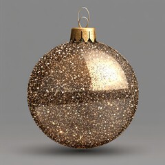 Poster - A glittering ornament with a golden cap, ideal for holiday decorations.