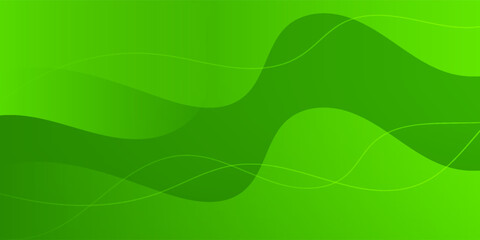 Wall Mural - Abstract green curve background. Fluid shapes composition. Vector illustration