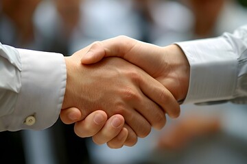 A Firm Handshake Symbolizing Partnership and Agreement