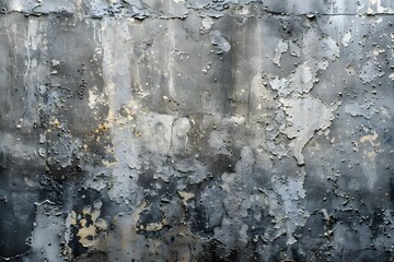 Poster - Textured Grunge Wall with Peeling Paint and Distressed Finish