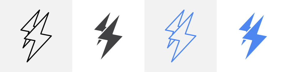 electricity icon vector set use for web ui or app