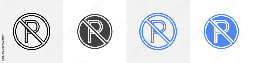no parking icon vector set use for web ui or app Stock Vector | Adobe Stock