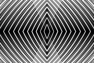 Wall Mural - Основные RGB op art halftone lines black and white background, minimal geometric dynamic pattern, vector modern design texture