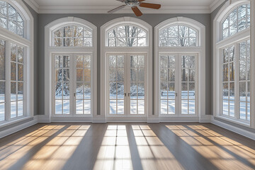 Wall Mural - room with windows backdrop