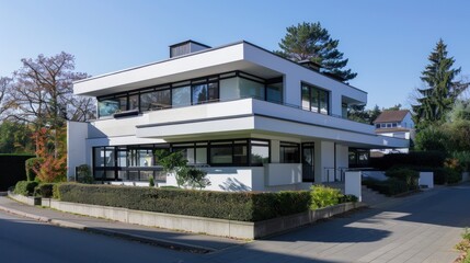 Wall Mural - Modern Architecture House with Large Windows