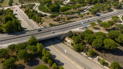 Wall Mural - Aerial view of the ring road of Bari, Puglia, Italy.