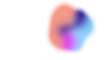 Wall Mural - animation of blue and red shapes on white background