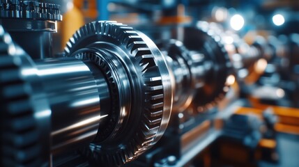 Poster - Closeup of Industrial Machinery Gear