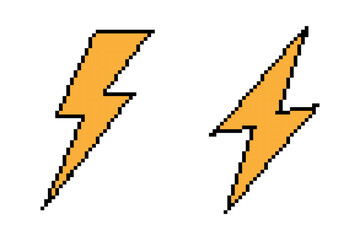 Wall Mural - flash icon pixel art simple design
