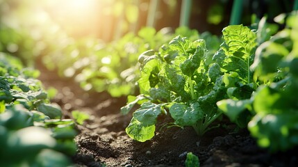 Sustainable organic farming techniques eco conscious agricultural field picture