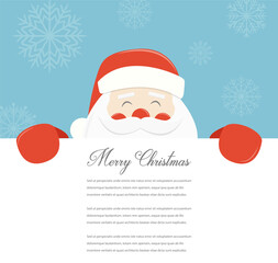 Christmas greeting card with Merry Christmas wishes. Vector illustration