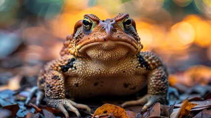 Canvas Print - Close Up of a Toad in the Forest