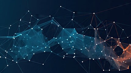 Abstract blue and orange network