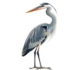 Canvas Print - Heron Sound element animal cartoon isolated whitebackground 16:9