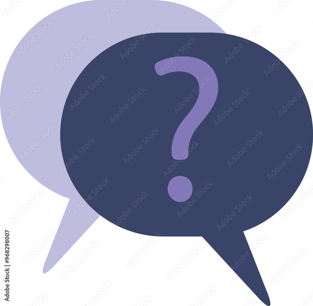 Image That Represents Question A simple, flat vector illustration of two overlapping speech bubbles ...