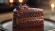 © GenBy - Rich and indulgent chocolate cake slice with creamy frosting, perfect for dessert lovers and special occasions.