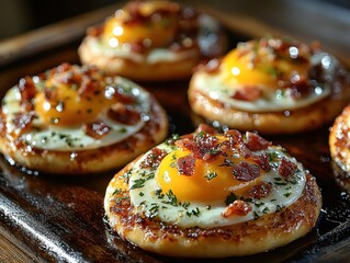 Poster - Crispy Fried Egg with Bacon Bites