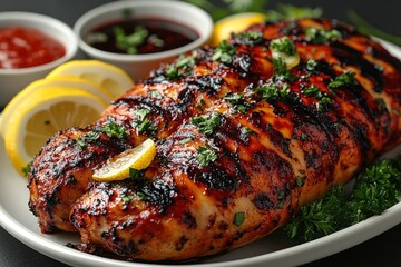 Poster - Grilled Chicken Breast with Lemon and Parsley