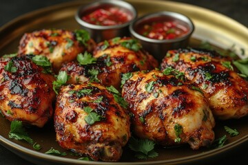 Poster - Grilled Chicken with Cilantro and Chili Sauce