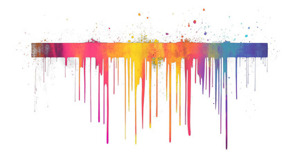 Canvas Print - Abstract Colorful Dripping Paint Background