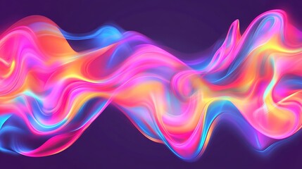 Wall Mural - A mesmerizing 3D glow background featuring vibrant, luminous colors and dynamic light effects. The design creates a captivating and immersive visual experience with its glowing elements and depth,