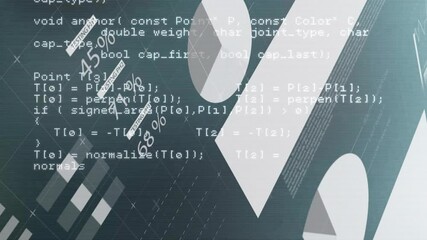 Wall Mural - animation of financial data processing on blue background
