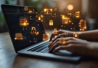 Wall Mural - cybersecurity and data protection