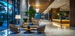 © Tahir - Stylish hotel lobby in Geojedo with contemporary furniture.