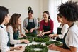 © Derek Brumby - Creative Workshop Wreath-Making Class for a Diverse Group of Women