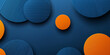 © Andres Mejia - Abstract background with orange and blue circles casting shadow