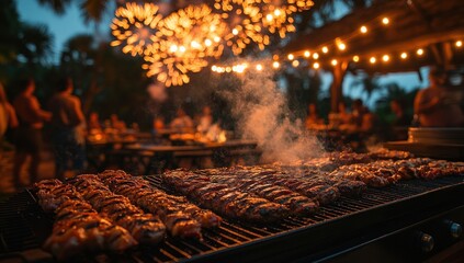 Wall Mural - Grilling under the Lights