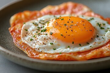 Wall Mural - Fried Egg with Crispy Crust