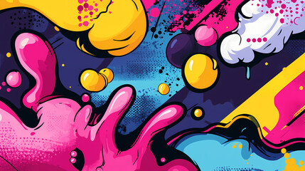 Wall Mural - abstract background with splashes